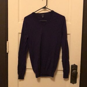 J. Crew merino wool purple sweater slim fit XS